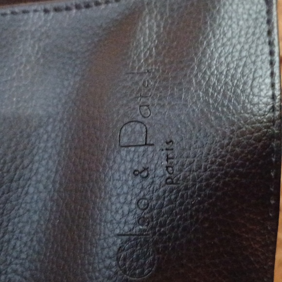 Cleo & Patel Vintage Zig Zag Shoulderbag in Black Leather & Patent Leather - Picture 2 of 7